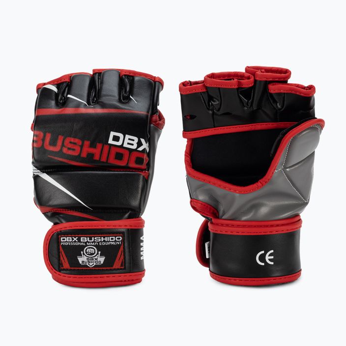 Bushido schwarz und rot MMA und Tasche Trainingshandschuhe E1V6-M 3