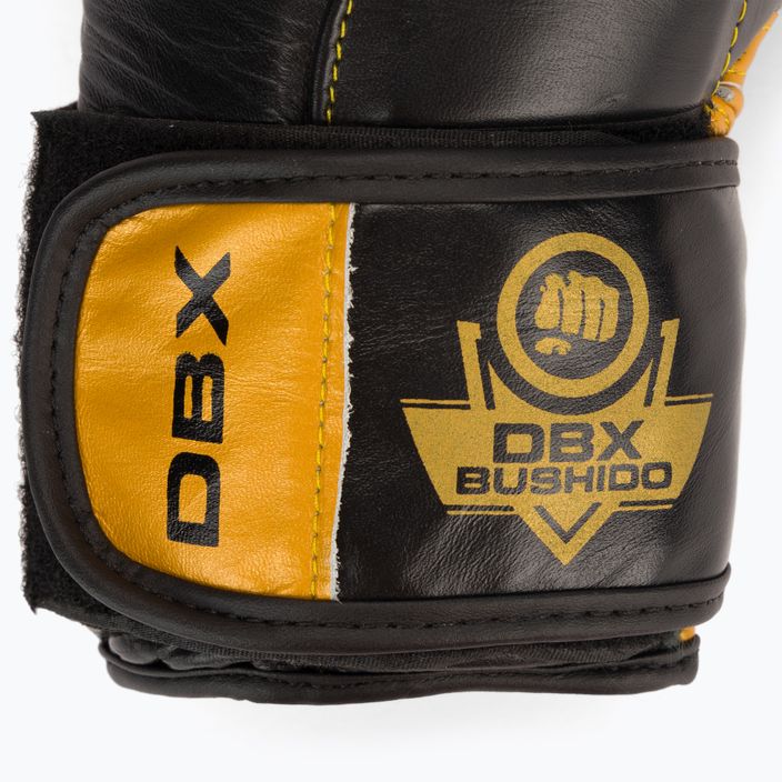 Bushido Naturleder Boxhandschuhe schwarz B-2v14-10oz 5