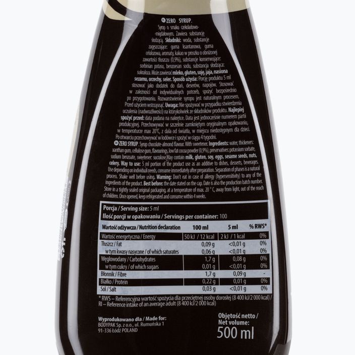 6PAK Sirup ZERO 500ml Schokolade-Mandel PAK/130 Sauce 2
