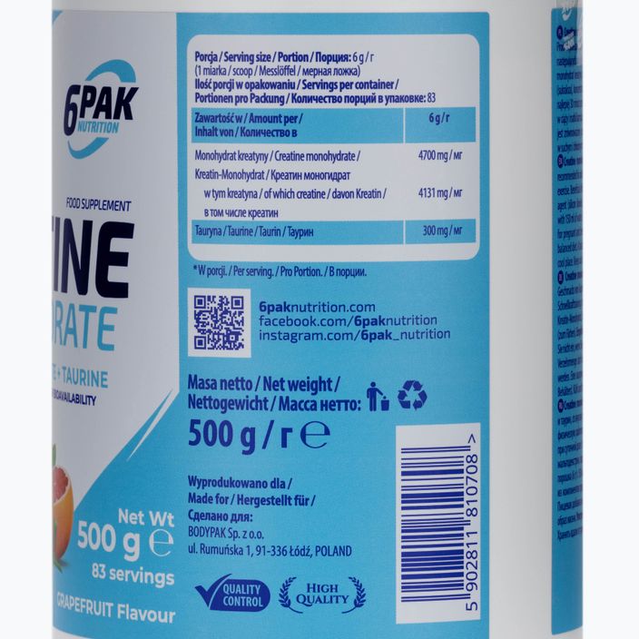 Kreatin Monohydrat 6PAK Kreatin 500g Grapefruit PAK/137#GREJP 3