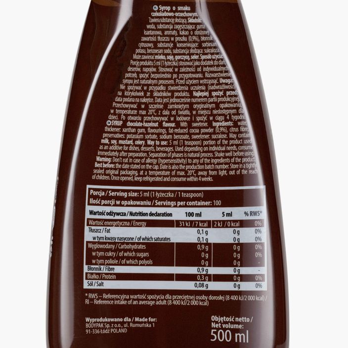 6PAK Sirup ZERO Sauce 500ml Schokolade-Haselnuss PAK/221 2