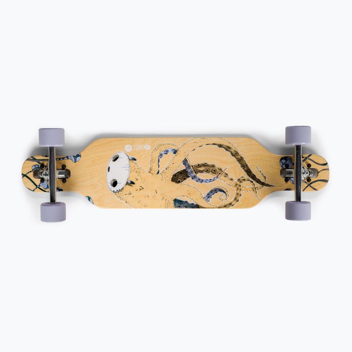 Fish Skateboards Octopus Longboard beige LONG-OCT-SIL-PUR