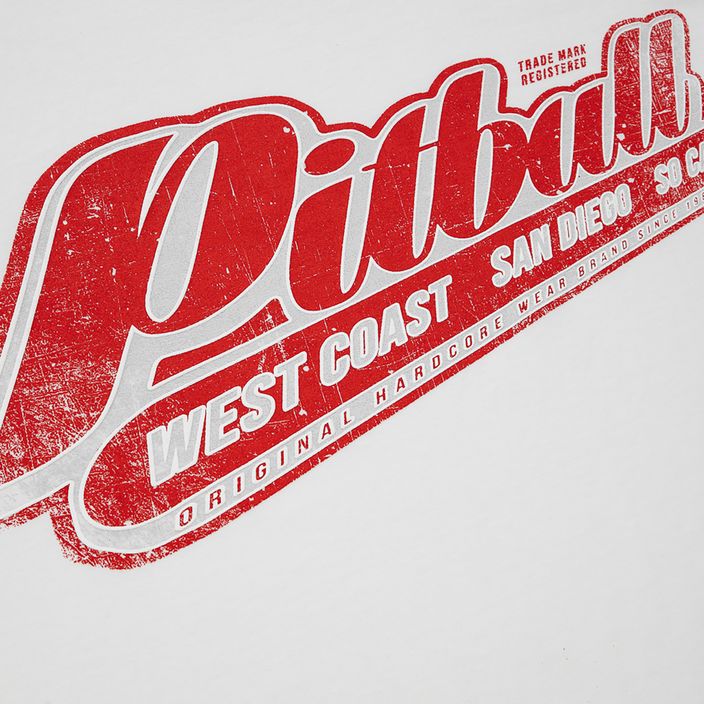Herren-T-Shirt Pitbull West Coast RED BRAND white 3