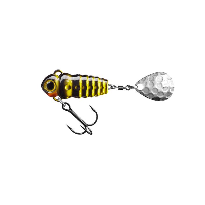 SpinMad Crazy Bug Tail Spinnköder schwarz und gelb 2401 2