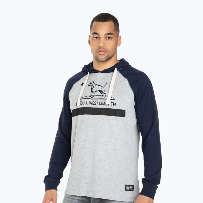 Sweatshirt für Männer Pitbull West Coast Hooded California 210 grey/dark navy