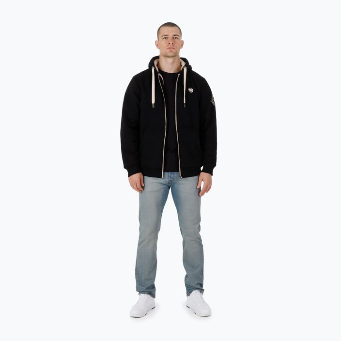 Herren Pitbull Zip Sherpa 2 Ruffin Sweatshirt mit Kapuze schwarz 2