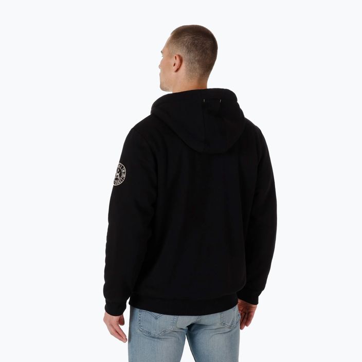 Herren Pitbull Zip Sherpa 2 Ruffin Sweatshirt mit Kapuze schwarz 3