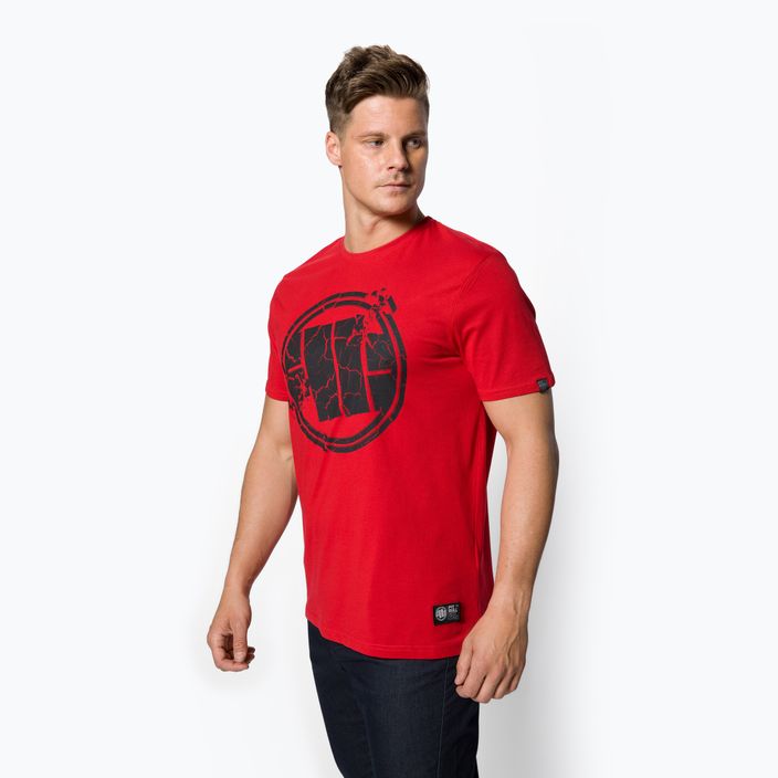 Herren-T-Shirt Pitbull West Coast Scratch 170 GSM red