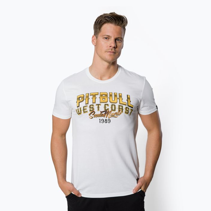 Herren-T-Shirt Pitbull West Coast Santa Muerte white