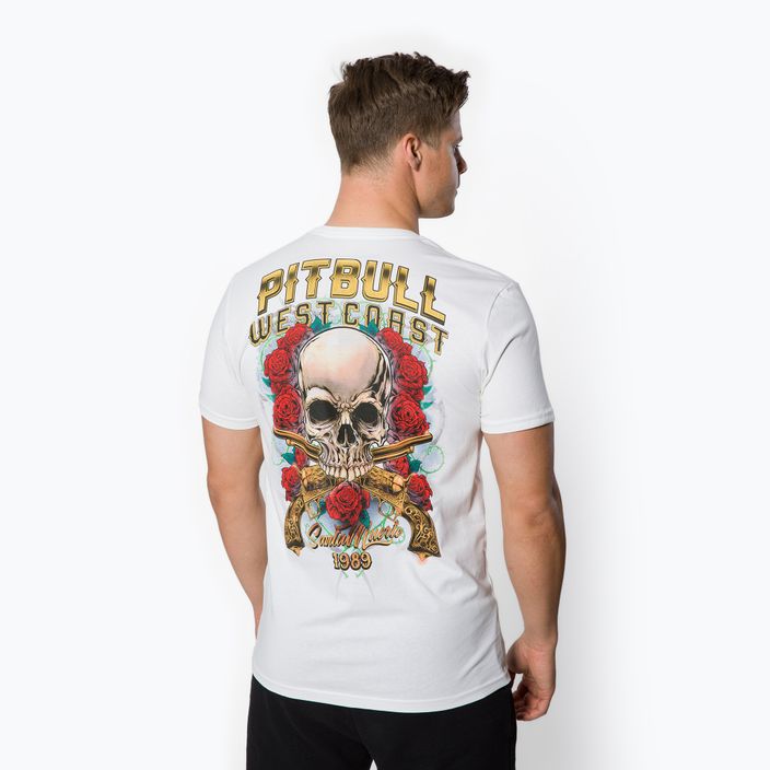 Herren-T-Shirt Pitbull West Coast Santa Muerte white 3