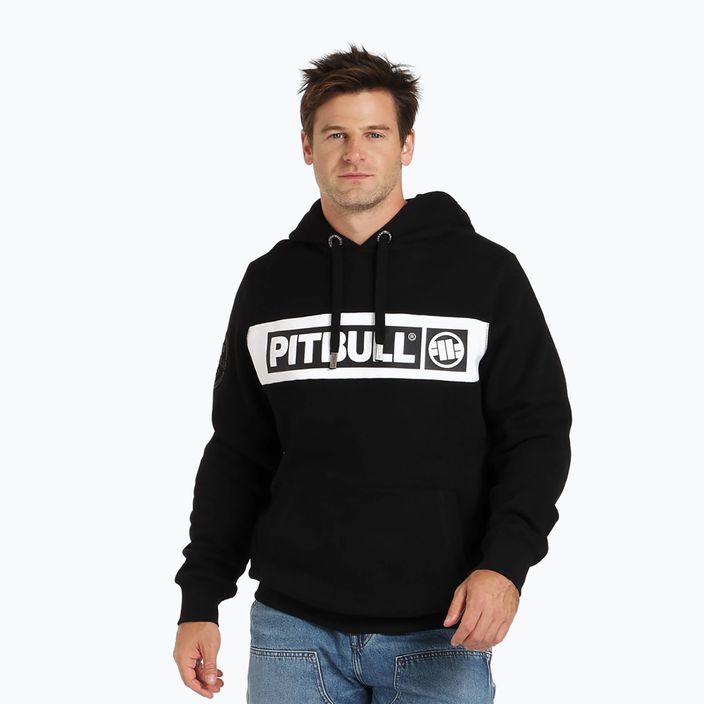 Herren Pitbull Sherwood Sweatshirt mit Kapuze schwarz