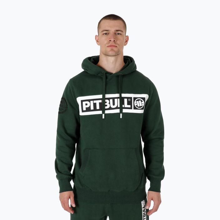 Herren Pitbull Sherwood Sweatshirt mit Kapuze dunkelgrün