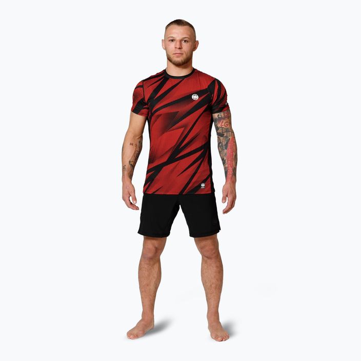 Pitbull Mesh Performance Pro Plus Dot Camo II Herren Trainings-T-Shirt rot 2