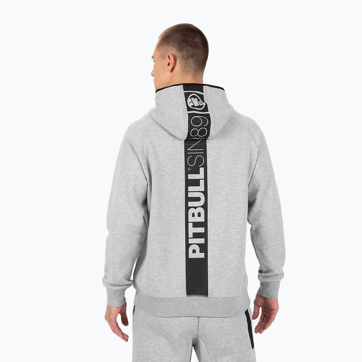 Herren Pitbull Stafford Sweatshirt mit Kapuze grau/melange 3