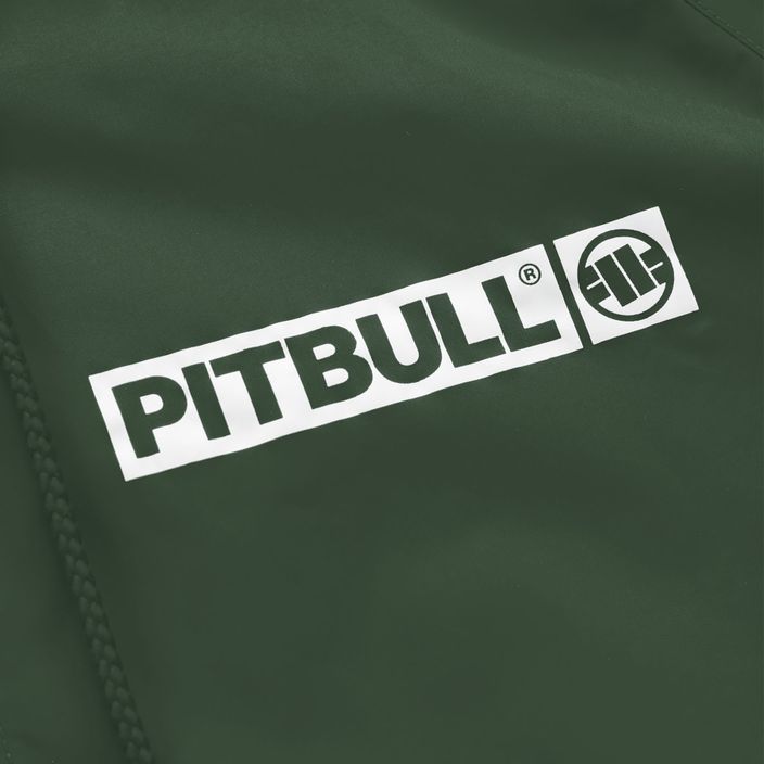 Herren Pitbull West Coast Athletic Hilltop Hooded Nylon Jacke dunkelgrün 5