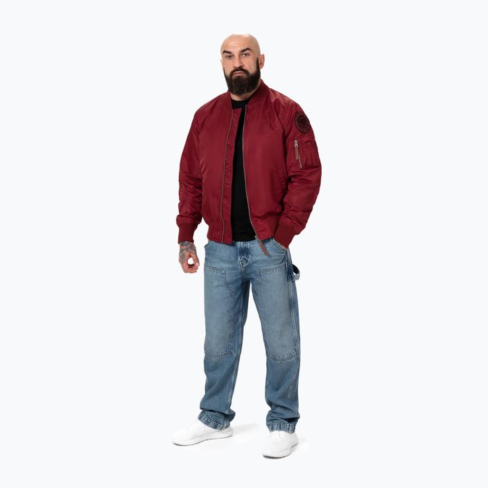 Jacke Herren Pitbull West Coast Ma 1 Logo Flight 2 burgundy 2