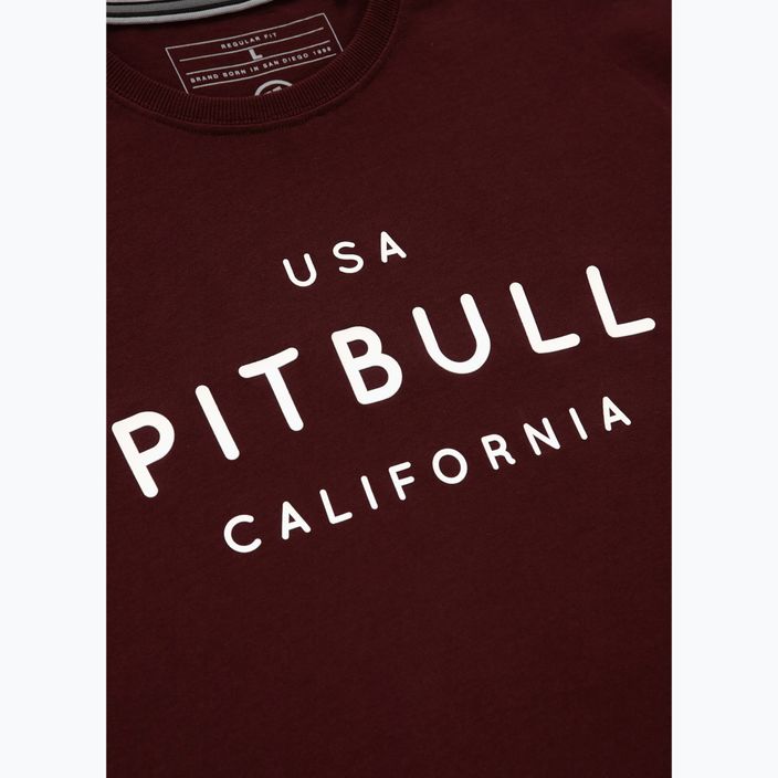 Pitbull West Coast Herren-T-Shirt Usa Cal burgunderrot 4