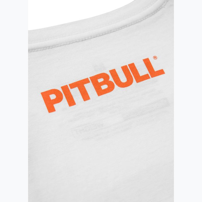 Pitbull West Coast Orange Dog 24 weißes Herren-T-Shirt 5