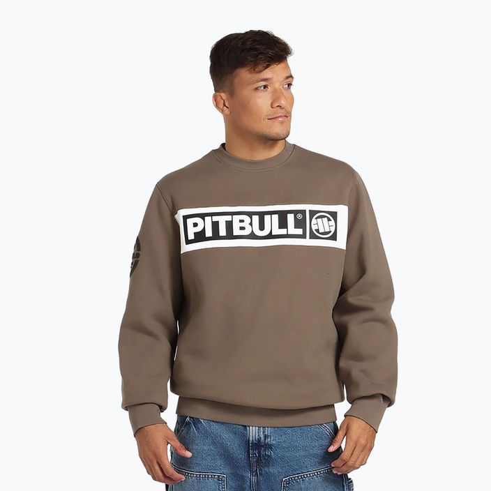 Herren Pitbull Sherwood Crewneck Sweatshirt braun