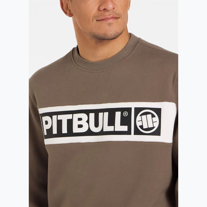 Herren Pitbull Sherwood Crewneck Sweatshirt braun 4