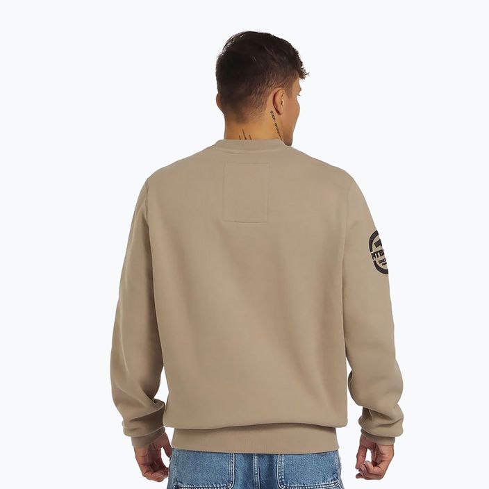 Herren Pitbull Sherwood Crewneck Sweatshirt blass sand 3