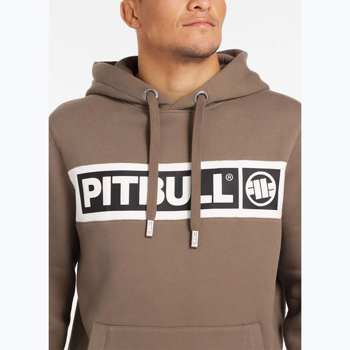 Herren Pitbull Sherwood Sweatshirt mit Kapuze braun 4