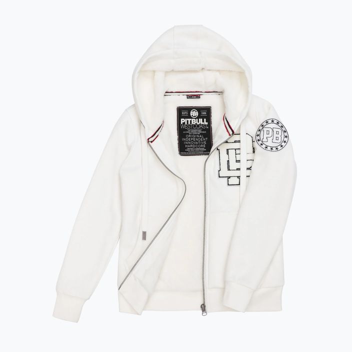 Women's Pitbull Sherpa Ruffina Kapuzenreißverschluss off white 3