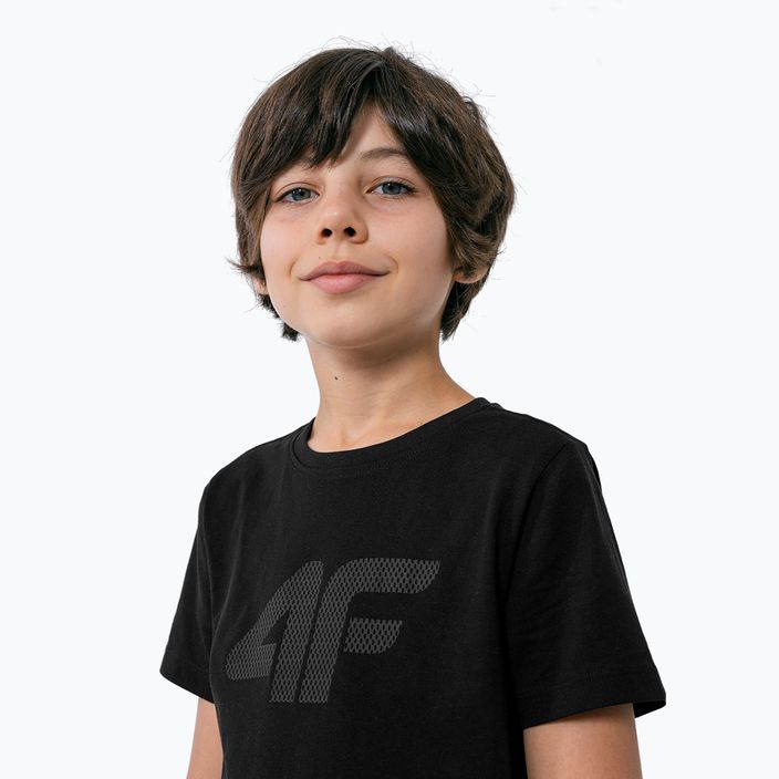 Kinder-T-Shirt 4F HJZ22-JTSM002 schwarz 2