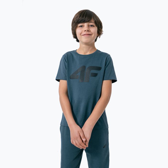 Kinder-T-Shirt 4F HJZ22-JTSM002 blau