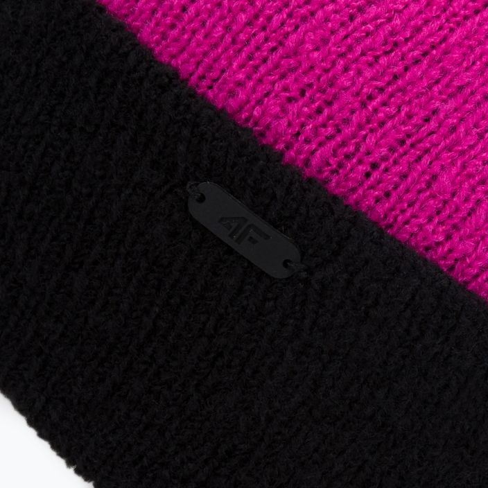 Damen Wintermütze 4F schwarz-rosa H4Z22-CAD011 3