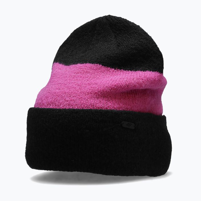 Damen Wintermütze 4F schwarz-rosa H4Z22-CAD011 4