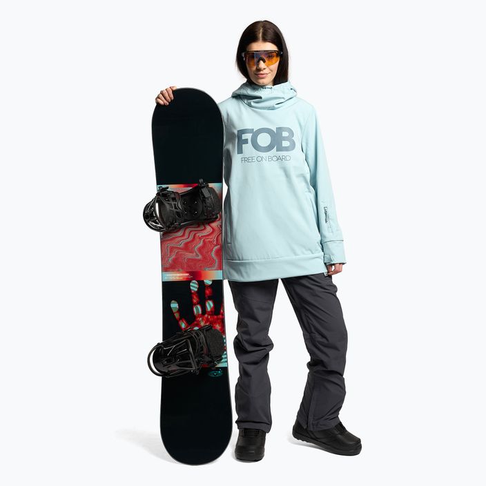 Damen Snowboardjacke 4F SFD001F Softshell hellblau H4Z22-SFD001F 2