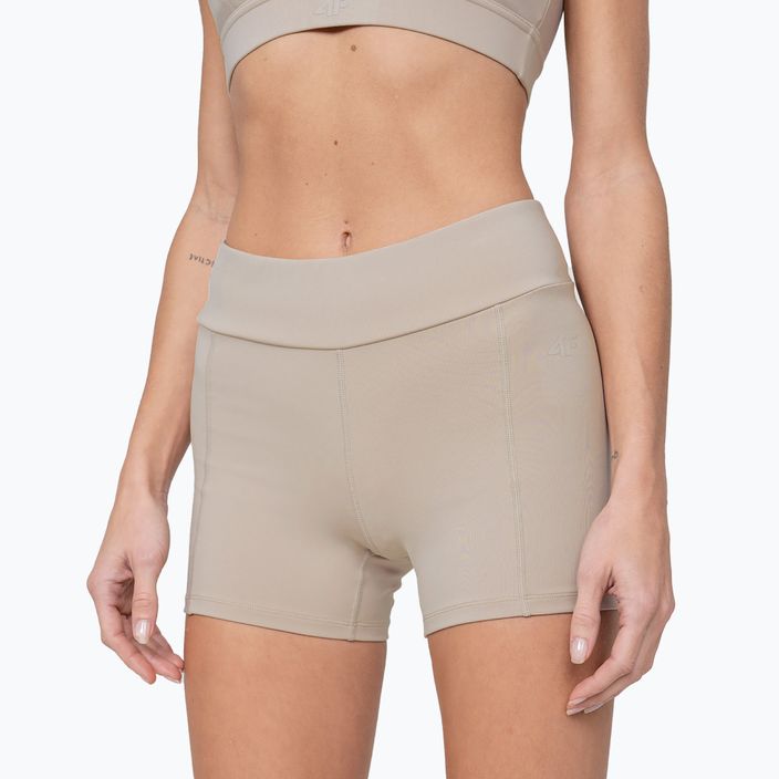 Damen Yoga-Shorts 4F H4Z22-SKDF010 beige