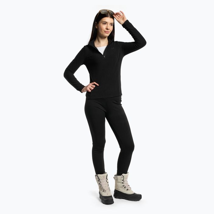Damen-Ski-Sweatshirt 4F BIDP010 Fleece schwarz H4Z22-BIDP010 2