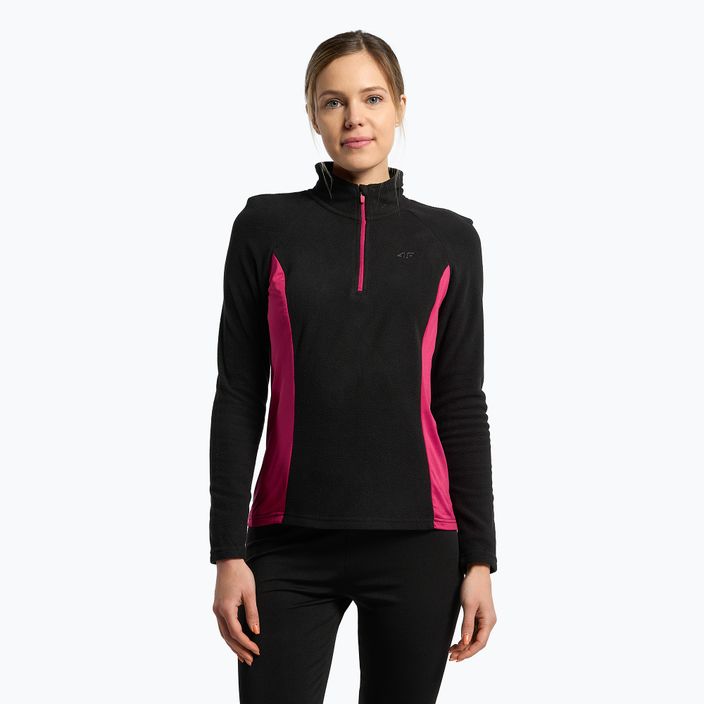 Damen-Ski-Sweatshirt 4F BIDP011 Fleece schwarz H4Z22-BIDP011