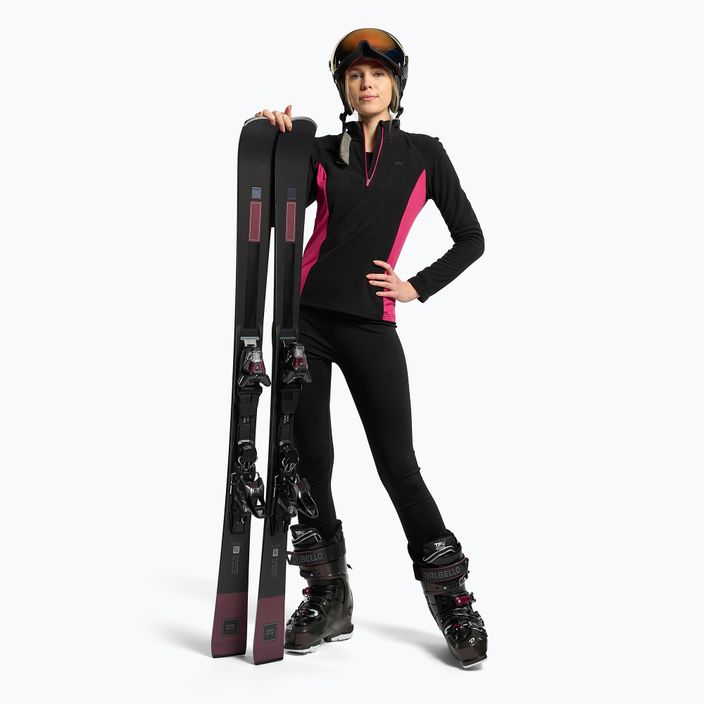Damen-Ski-Sweatshirt 4F BIDP011 Fleece schwarz H4Z22-BIDP011 2