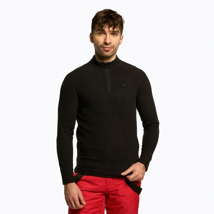 Herren 4F BIMP010 Fleece-Ski-Sweatshirt schwarz H4Z22-BIMP010