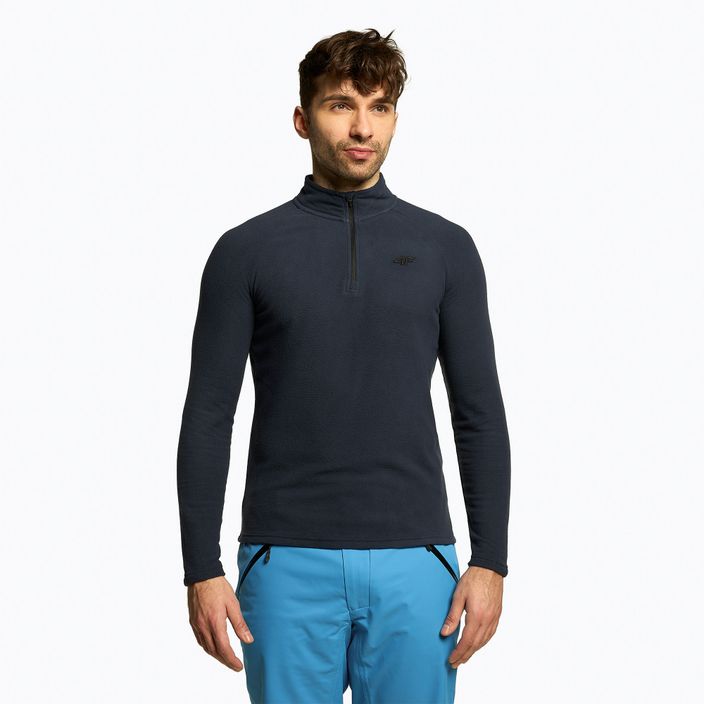 Herren 4F BIMP010 marineblaues Fleece-Ski-Sweatshirt H4Z22-BIMP010