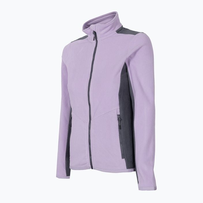 Damen 4F Fleece-Sweatshirt lila H4Z22-PLD014 2