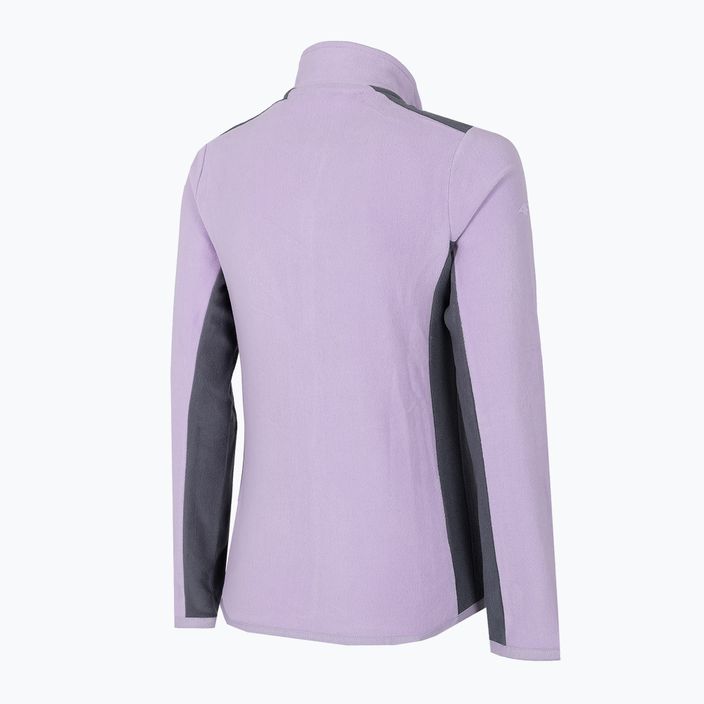 Damen 4F Fleece-Sweatshirt lila H4Z22-PLD014 3