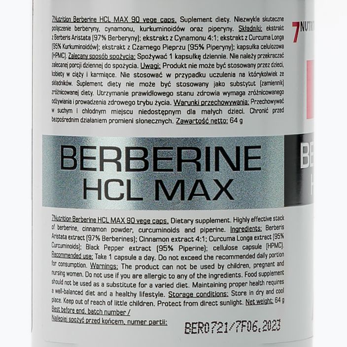 Berberin HCL MAX 7Nutrition Verdauungshilfe 90 Kapseln 7Nu000461 2