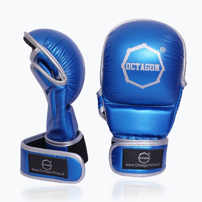 Octagon Mettalic MMA Sparring Handschuhe blau 2