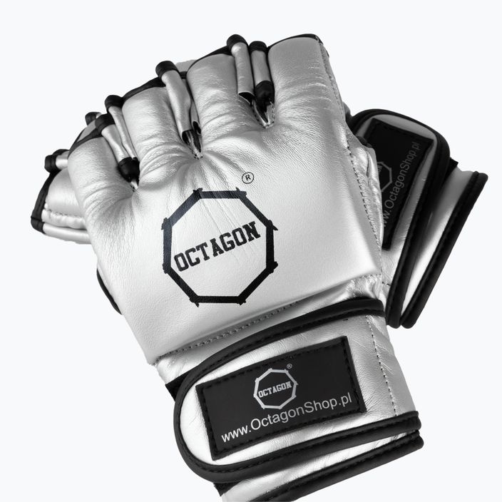 Octagon MMA Grappling Handschuhe silber 5