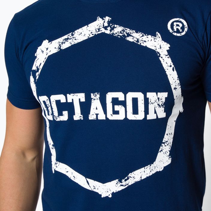 Octagon Logo Smash blau Herren-T-Shirt 4