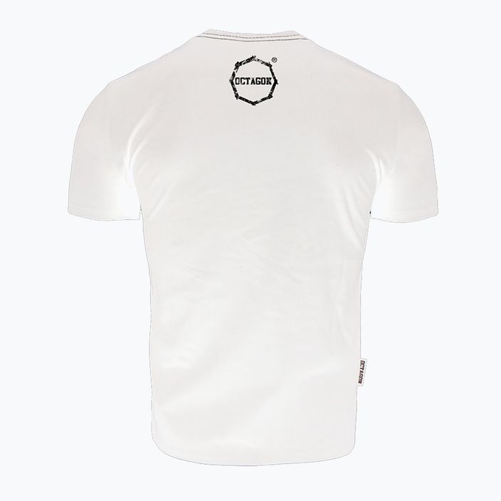 Octagon Logo Smash Herren-T-Shirt weiß 2