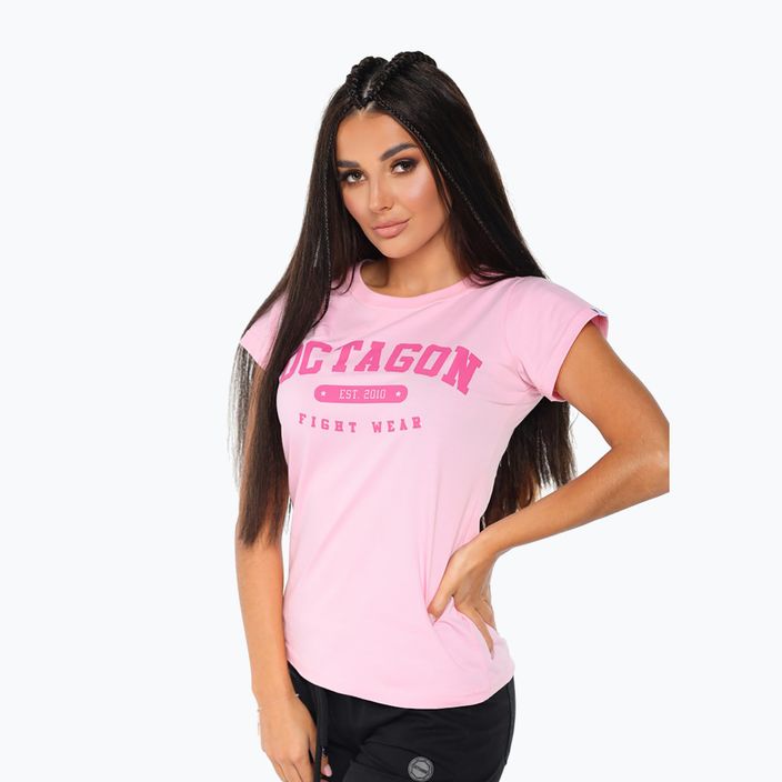 Octagon Damen-T-Shirt est. 2010 rosa