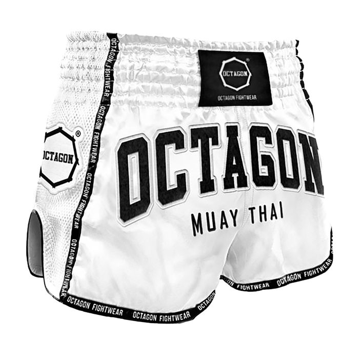 Herren Octagon Muay Thai Trainingsshorts weiß 2