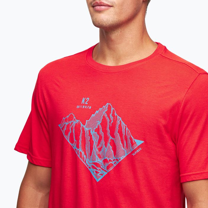 Alpinus Skilbrum Herren-T-Shirt rot 4