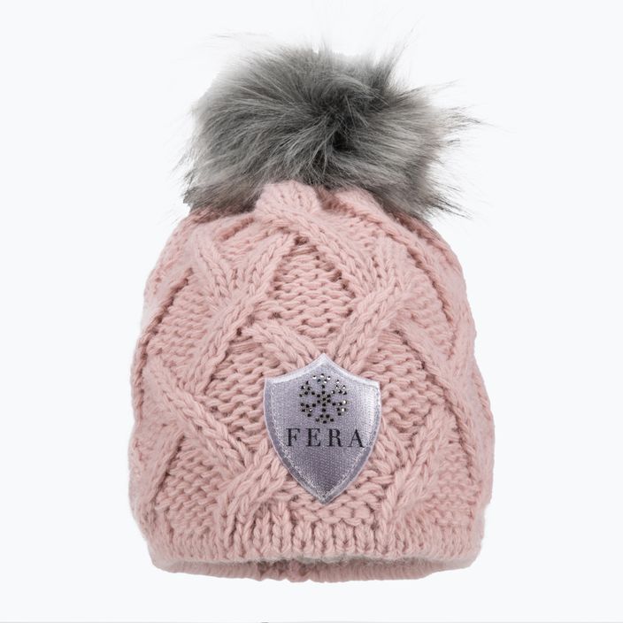 Damen Wintermütze Fera Swarovski Schneeflocke rosa 5.8.sn.ro 2