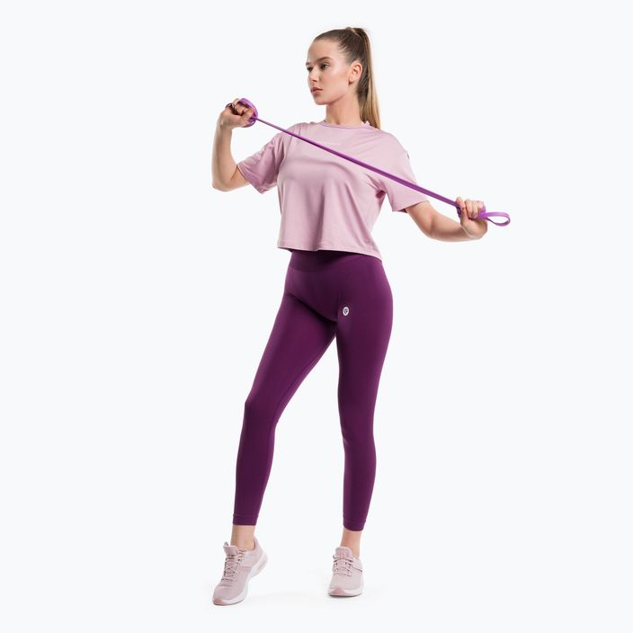 Damen Trainingsleggings Gym Glamour Flexibel Violett 433 2